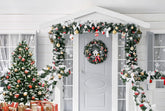 Christmas Porch Backgroud For Holiday  G-1232 Shopbackdrop